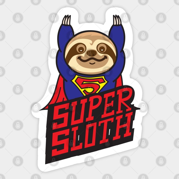 Cute Sloth Power Sticker by Plushism